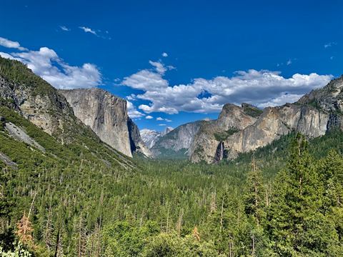 Yosemite Valley from Tunnel View with El Capitan and Bridalveil Fall
